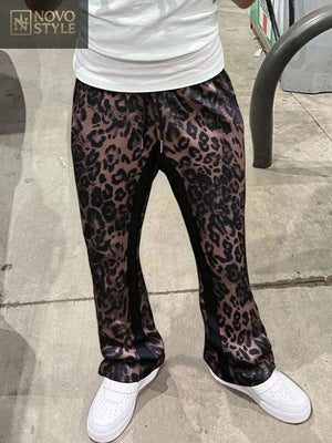 Novo Style  Men's Simple Print Drawstring Daily Baggy Sweatpants, For Husband, Boyfriend Gifts, For Rave Novo Style